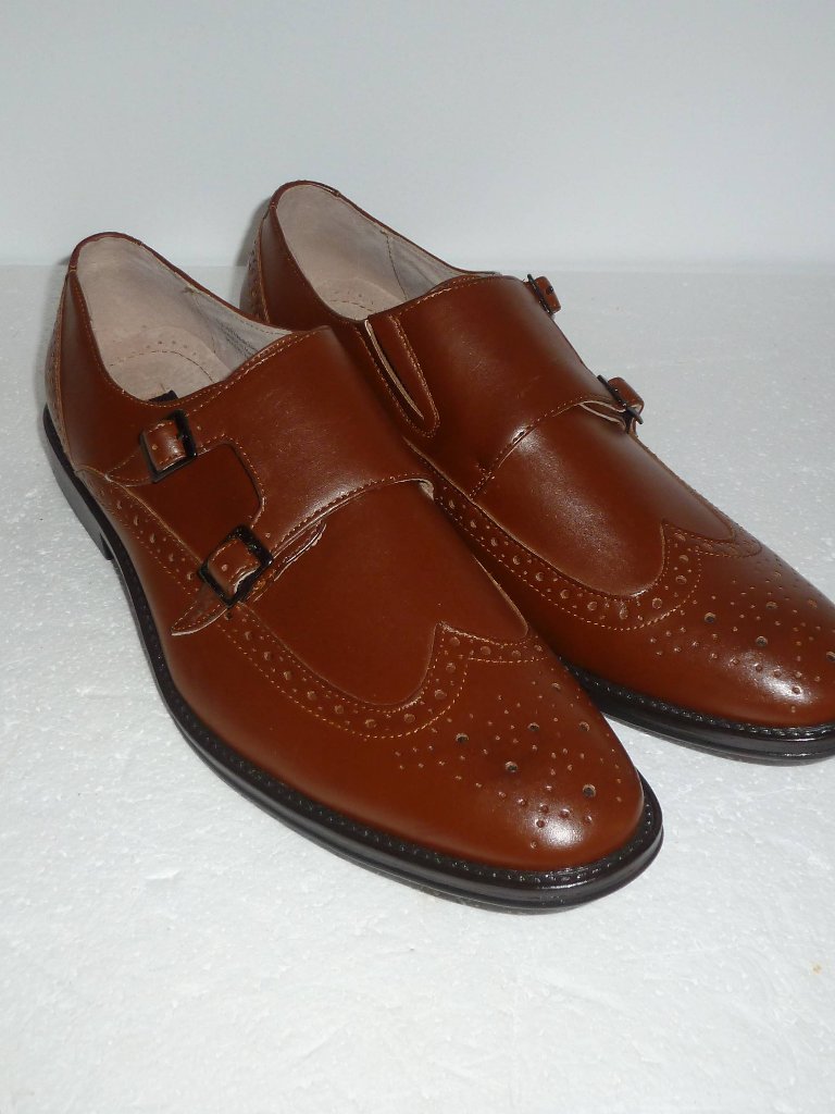 New - Adolfo Men's Brown Buckle Sidney Dress Shoes - Sz 13